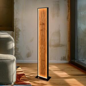 Trio Lighting Λάμπα LED Kalea, ύψος 120 cm, χρώμα ξύλου, ξύλο, ρυθμιζόμενος, Ξύλου, Σαλόνι / τραπεζαρία, Ξύλο