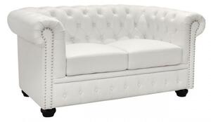 ΚΑΝΑΠΕΣ 2ΘΕΣΙΟΣ T.CHESTERFIELD HM3010.02 ΤΕΧΝΟΔΕΡΜΑ ΛΕΥΚΟ ΜΑΤ 155x90x73 εκ