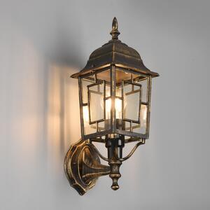 Trio Lighting Εξωτερικό φωτιστικό τοίχου Volturno, επάνω υποδοχή, σκουριασμένο χρώμα, ρυθμιζόμενος, Καφέ / Σκουριάς, Αλουμίνιο, Αντίκα