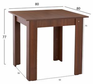 ΤΡΑΠΕΖΙ ΚΟΥΖΙΝΑΣ KELVIN 80x80x77Υεκ. ΚΑΡΥΔΙ HM2427.04