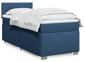 VidaXL Κρεβάτι Boxspring με Στρώμα Μπλε 80x200 εκ. Υφασμάτινο