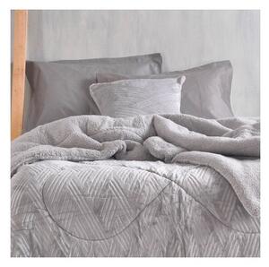 Διακοσμητική μαξιλαροθήκη 50x50 rythmos lotus Γκρί jacquard flannel-sherpa