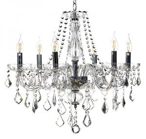 Artekko Artekko Chandelier Lisa Πολυέλαιος 6φωτος Διάφανο Κρύσταλλο (66x65x60)cm 023-3144