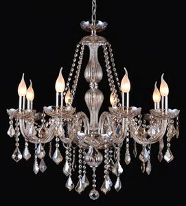 Artekko Artekko Chandelier Luna Πολυέλαιος 8φωτος Σαμπανιζέ Κρύσταλλο (70x70x80)cm 023-3145-A