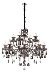 Artekko Artekko Chandelier Riky Πολυέλαιος 12φωτος Ανθρακί Κρύσταλλο (80x80x70)cm 023-3012