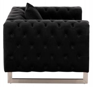 ΠΟΛΥΘΡΟΝΑ τ.CHESTERFIELD MOBAR HM3261.04 ΜΑΥΡΟ ΒΕΛΟΥΔΟ-ΜΕΤΑΛΛΙΚΑ ΠΟΔΙΑ 99x86,5x77Υεκ