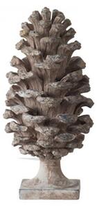 Artekko Artekko Pine Cone Διακοσμητικό Γλυπτό Κουκουνάρα Ρητίνης Γκρι (18x18x36)cm Σετ/2 77342