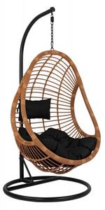 ΚΡΕΜΑΣΤΗ ΠΟΛΥΘΡΟΝΑ ΦΩΛΙΑ CALLIE HM5541.04 ΜΕ ΜΠΕΖ WICKER & ΜΑΥΡΑ ΜΑΞΙΛΑΡΙΑ Φ95Χ195Υ εκ