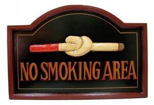 Art et lumiere πινακιδα ξυλινη no smoking 09871