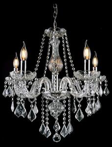 Artekko Artekko Chandelier Lisa Πολυέλαιος 5φωτος Διάφανο Κρύσταλλο (60x60x60)cm 023-3023