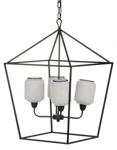 Artekko Artekko Chandelier Φωτιστικό Οροφής Πολυέλαιος Μέταλλο Μαύρο (55x55x85)cm 44417-DS