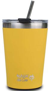 Ποτήρι - Θερμός Με Καλαμάκι We Care 10-262-113 9,5x9x13,5cm 450ml Yellow Nava