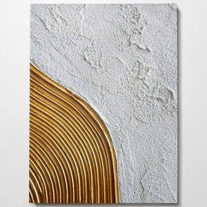 Πίνακας Καμβάς 3D 112RGN1117 50x70cm White-Gold Wallity