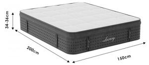 Στρώμα Luxury pakoworld pocket spring+gel memory foam+latex 34-36cm 150x200εκ