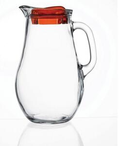 Bistro jug w/red lid 1850cc h: 24 d: 17,24cm p/120 gb1.Ob6 sp80119g1r