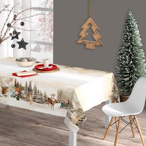 Borea Τραπεζομάντηλο Χριστουγεννιάτικο Xmas Deer 140 x 220 cm Μπεζ