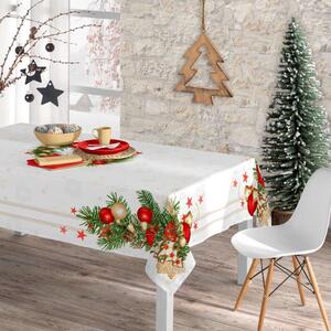 Borea Τραπεζομάντηλο Χριστουγεννιάτικο Xmas Bells 140 x 220 cm Εκρού