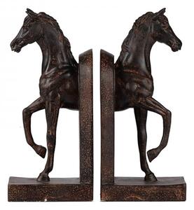 Artekko Artekko Bookends Βιβλιοστάτες Άλογα Ρητίνη Καφέ (12.7x10.2x26.7)cm Σετ/2 73642-DS