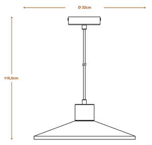 LEDVANCE Concrete Wood κρεμαστό φωτιστικό, Ø 32 cm, μπετόν, γκρι