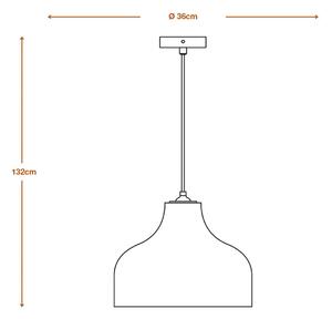 LEDVANCE Καπέλο κρεμαστό φωτιστικό, Ø 36 cm, καφέ, κυματοειδές χαρτόνι