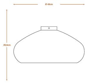 LEDVANCE Φωτιστικό οροφής Drop, Ø 40 cm, καφέ, κυματοειδές χαρτόνι, E27