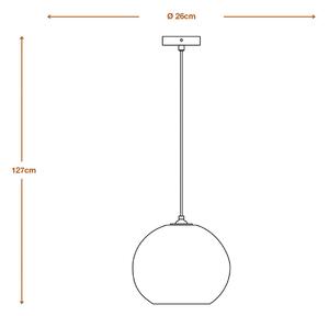 LEDVANCE κρεμαστό φωτιστικό Ball, Ø 26 cm, καφέ, κυματοειδές χαρτόνι, E27