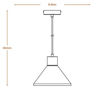 LEDVANCE Concrete Wood κρεμαστό φωτιστικό, Ø 22 cm, μπετόν, γκρι