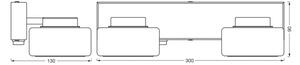 LEDVANCE LED φωτιστικό τοίχου Orbis Flame, 2-φωτο, χρώμιο, IP44