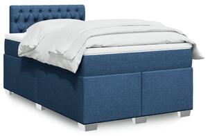 VidaXL Κρεβάτι Boxspring με Στρώμα Μπλε 120x190 εκ. Υφασμάτινο