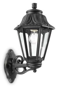 Φωτιστικό Τοίχου-Απλίκα Anna 101491 22x27,5x45cm 1xE27 23W Black Ideal Lux