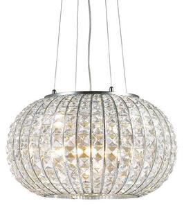 Φωτιστικό Οροφής Calypso 044200 42x32/100cm 5xE27 60W Chrome Ideal Lux