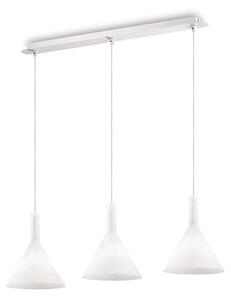 Φωτιστικό Οροφής Ράγα Cocktail 074245 82x32/125x20cm 3xE14 40W White Ideal Lux