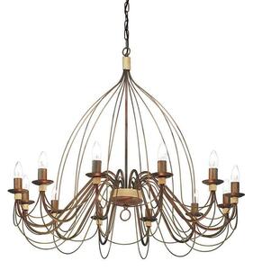 Φωτιστικό Οροφής Corte 097671 95x110/190cm 12xE14 40W Bronze Ideal Lux