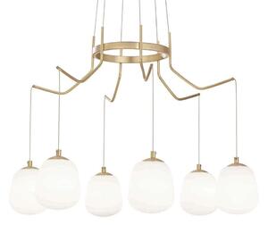 Φωτιστικό Οροφής Karousel 206387 72x97,5/127cm 6xG9 15W Gold Ideal Lux