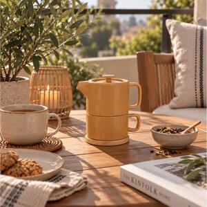 Τσαγιέρα Nature Ochre Secret de Gourmet με ενσωματωμένη κούπα, φίλτρο, βάση και χωρητικότητα 400ml