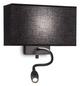 Φωτιστικό Τοίχου Hotel 215709 32x22,5x11cm E27/LED 1.5 (LED)W 3000K Black Ideal Lux