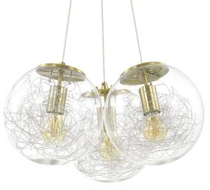 Φωτιστικό Οροφής Mapa Sat 175973 55x39/132cm 3xE27 60W Brass Ideal Lux