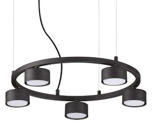 Φωτιστικό Οροφής Minor Round 235516 50x10/219cm 5xGX53 15W Black Ideal Lux