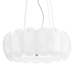 Φωτιστικό Οροφής Ovalino 090481 55x28/120cm 8xE27 60W White Ideal Lux