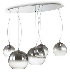 Φωτιστικό Οροφής-Ράγα Nemo Plus 138305 107x42/128,5x60cm 5xE27 60W Chrome Ideal Lux