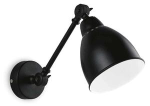 Φωτιστικό Τοίχου-Απλίκα Newton 027852 14x23x44cm 1xE27 60W Black Ideal Lux