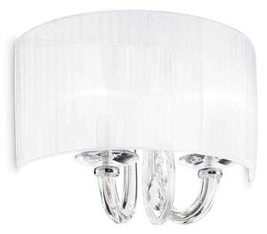 Φωτιστικό Τοίχου-Απλίκα Swan 035864 44x30x22cm 2xE14 40W White Ideal Lux