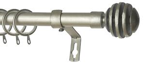 Κουρτινόξυλο Φ19mm Μονό Επεκτεινόμενο 120-210cm Με Άκρα Grace Silver 597188