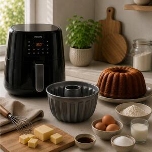 Φόρμα για κέικ στρογγυλό Tefal Easy Fry & Bake για Air Fryer, με διαστάσεις 16x16x8cm