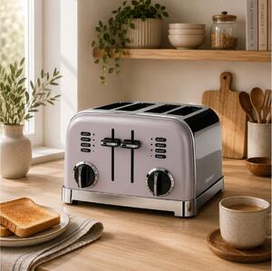 Φρυγανιέρα Cuisinart CPT180PIE με ισχύ 1800W και χωρητικότητα 4 φέτες ψωμιού - Pink