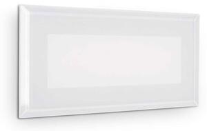 Φωτιστικό Τοίχου Χωνευτό Indio 255804 19x8,5cm LED 8W 3000K 960Lm White Ideal Lux