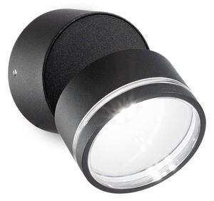 Φωτιστικό Τοίχου - Απλίκα Omega Round 285504 9x8,5cm LED 7W 4000K 650Lm Black Ideal Lux