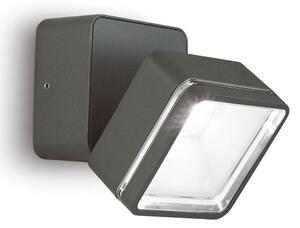 Φωτιστικό Τοίχου - Απλίκα Omega Square 285511 9x9x8,5cm LED 7W 4000K 650Lm Anthracite Ideal Lux