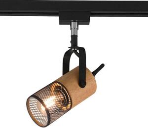 Σποτ Ράγας Duoline 78430132 15x7x16cm 1xE14 25W Black-Natural Trio Lighting