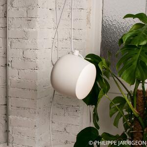 FLOS Aim Μικρό κρεμαστό φωτιστικό LED, λευκό, ρυθμιζόμενος, Λευκό, Σαλόνι / τραπεζαρία, Μέταλλο, σχεδιασμός